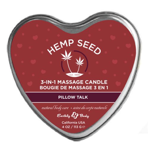 4.7 oz. Heart Tin Edible Massage Candle Pillow Talk