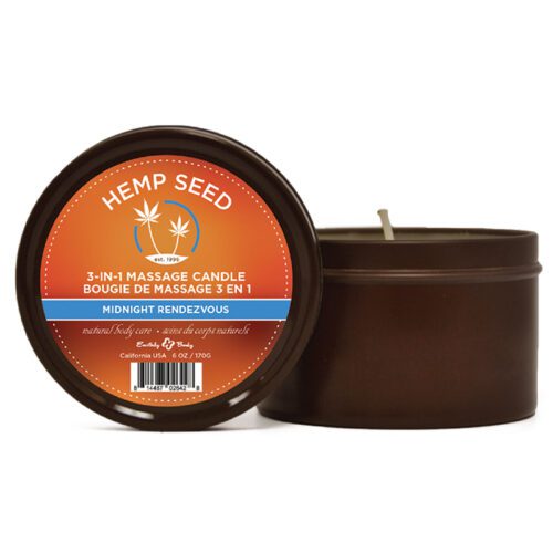 3 in 1  Round Tin Massage Candle 6.8 oz. Midnight Rendezvous