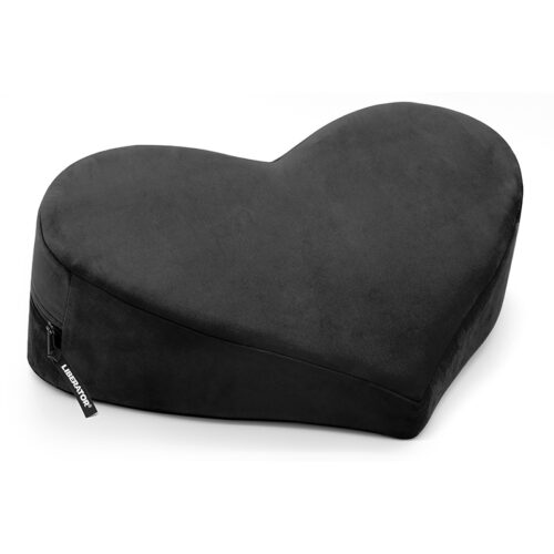 Heart Wedge Black Microvelvet