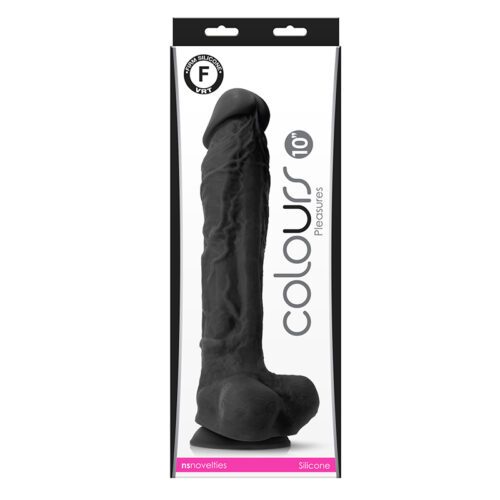 Colours Pleasures 10” Dildo Black