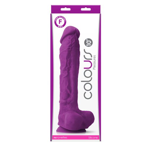 Colours Pleasures 10” Dildo Purple