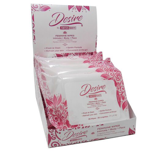 Desire Feminine Wipes Display of 6 Packs