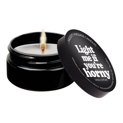 2 oz Massage Candle “Light Me If You’re Horny” Vanilla Crème