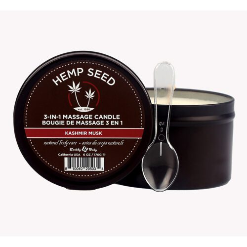 3 in 1  Round Tin Massage Candle 6.8 oz. Kashmir Musk