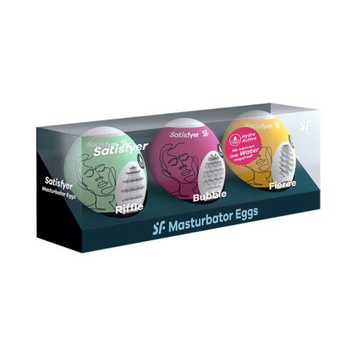 Masturbation Egg 3 Pack Riffle, Bubble, Fierce