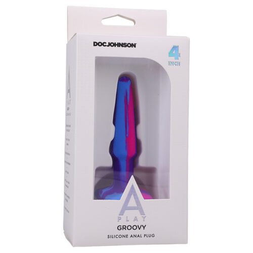 A-Play Groovy 4” Anal Plug Berry 1