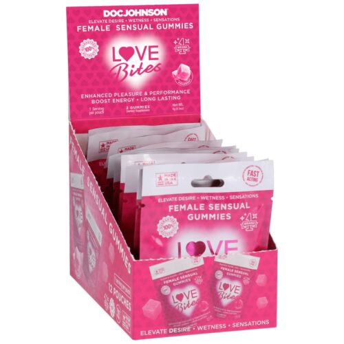 Love Bites Female Sensual Gummies Display of 12