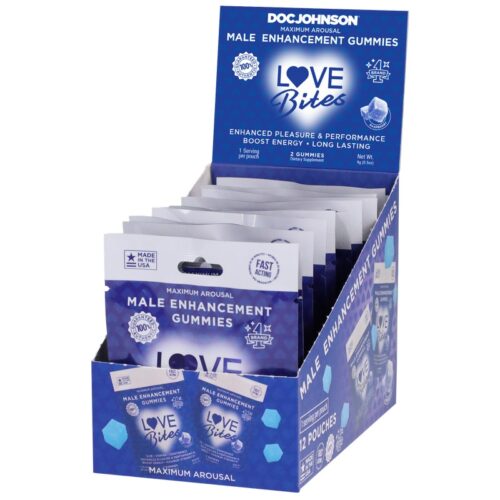 Love Bites Male Enhancement Gummies Display of 12