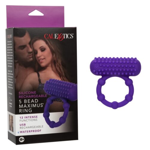 Rechargeable 5 Beaded Silicone Maximus Ring