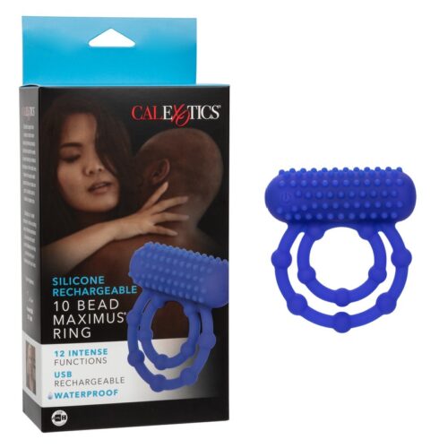 Rechargeable 10 Beaded Silicone Maximus Ring