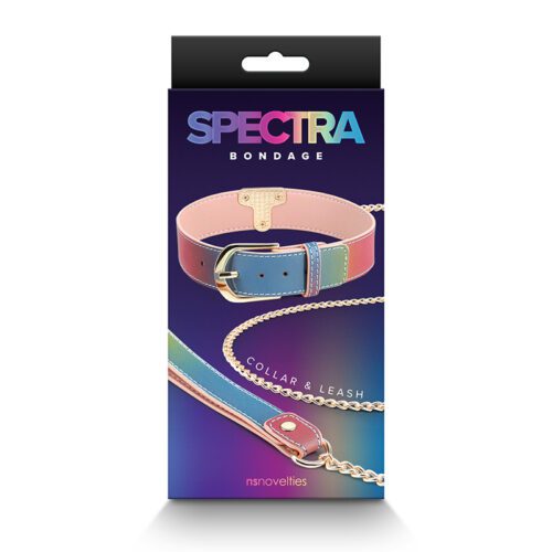 Spectra Bondage Rainbow Collar & Leash