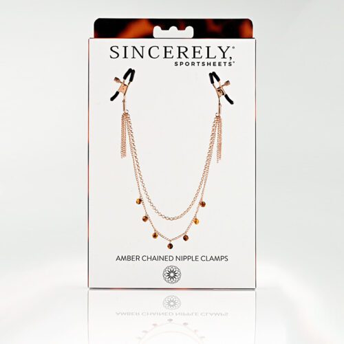 Sincerely Amber Chain Nipple Jewelry