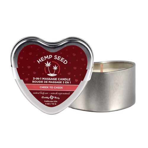 Valentine’s Day Heart Tin Massage Candle Cheek to Cheek