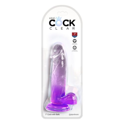 King Cock 7” with Balls Purple