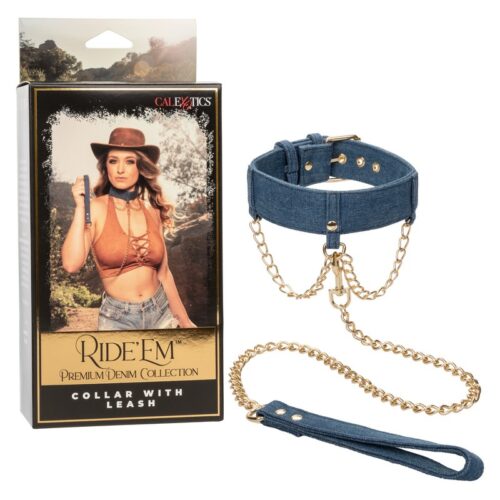 Ride ‘Em Denim Collar with Leash