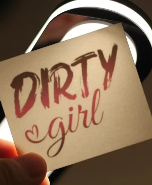 Dirty Girl temporary tattoo