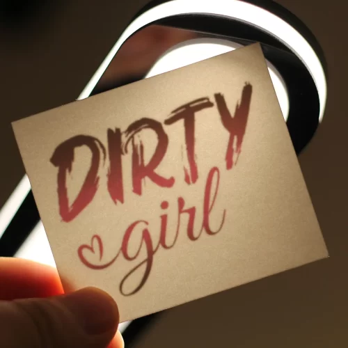 Dirty Girl temporary tattoo