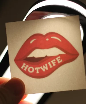 Hotwife lips temporary tattoo - 10pcs