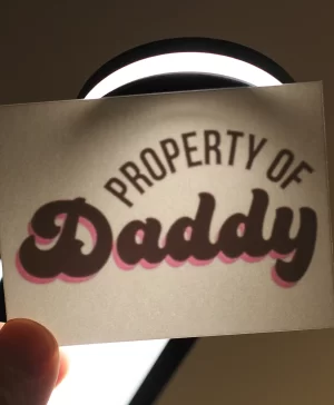 Property of Daddy Temporary Tattoo