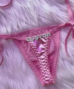 Personalized Satin Thong