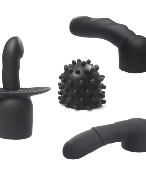 Large Massage Magic Wand Attachments Black