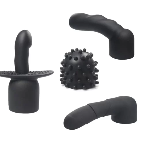 Large Massage Magic Wand Attachments Black