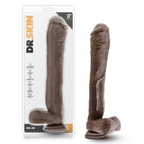 Dr Skin Mr Ed 13" Dildo - Chocolate 1