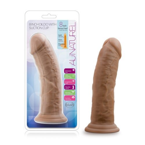 Au Naturel - 8" Dildo/Suction Cup -Mocha 1