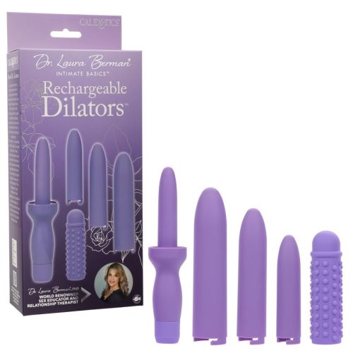 Dr. Laura Berman Rechargeable Dilator Set of 4 Locking Sizes Plus Sleeves