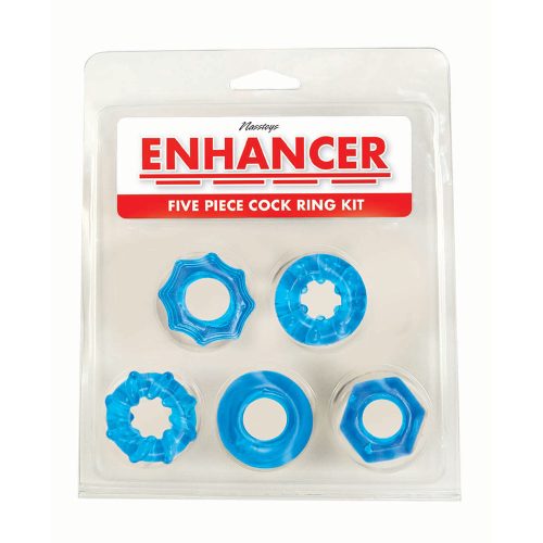 Enhancer 5 Piece Cockring Set Blue